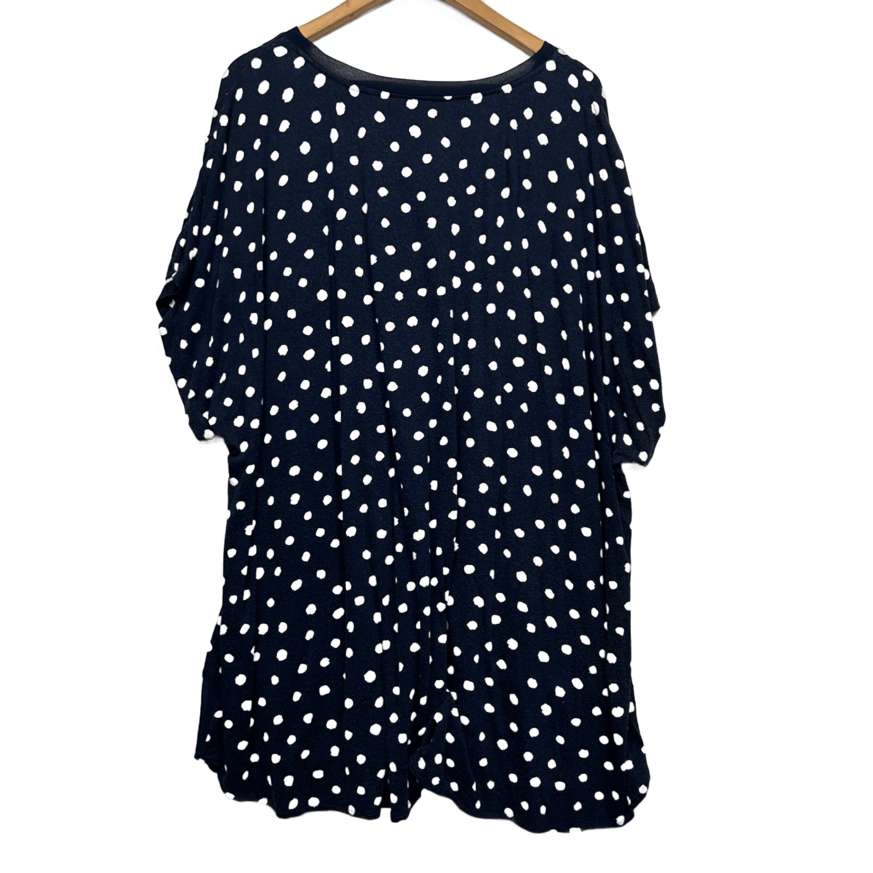 Autograph Navy Blue Viscose Short Sleeve Tunic Top Size 26