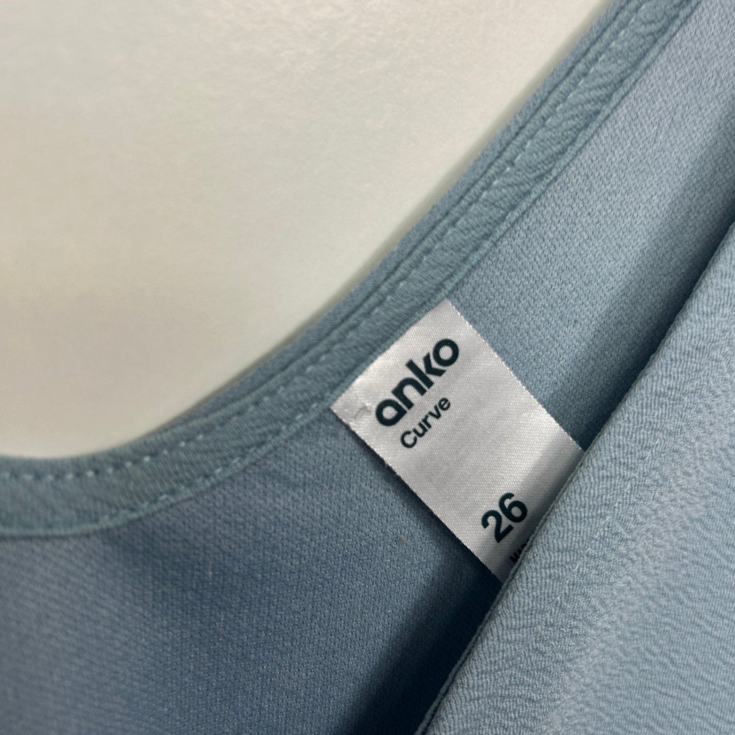 Anko Blue Sleeveless V-Neck Tank Top Blouse Size 26