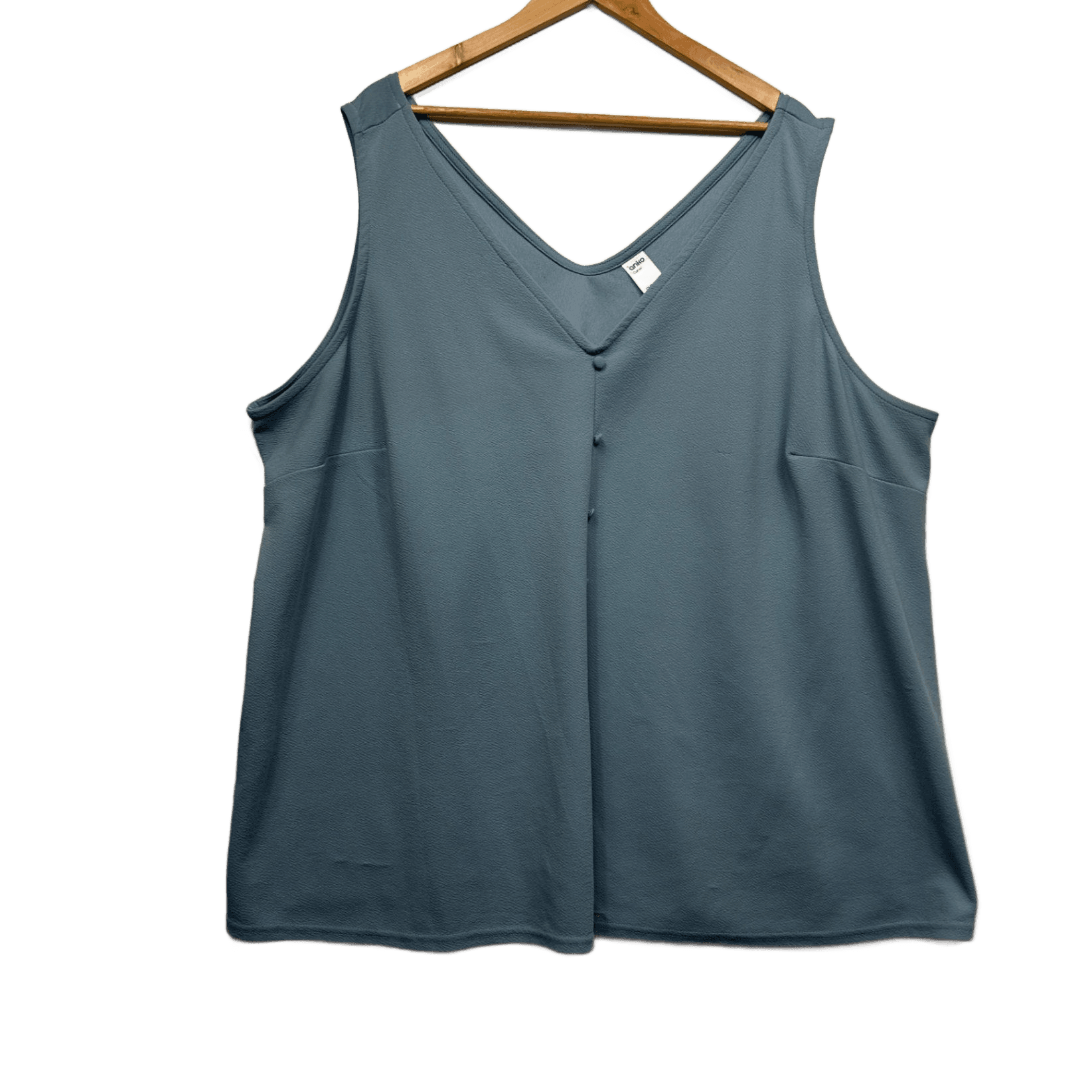 Anko Blue Sleeveless V-Neck Tank Top Blouse Size 26