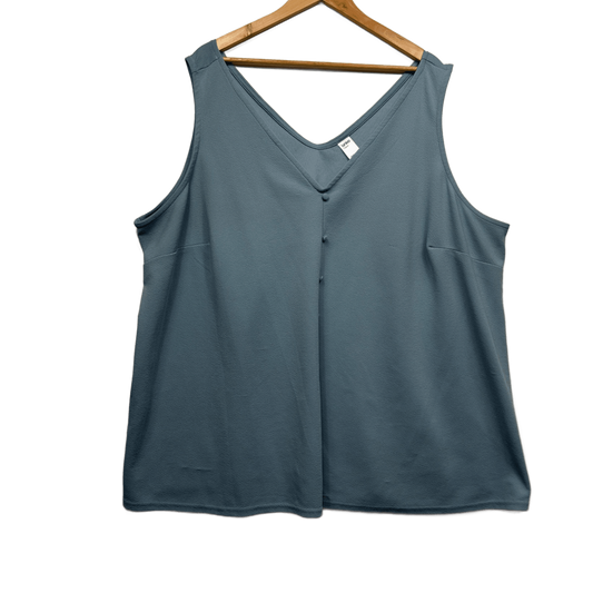 Anko Blue Sleeveless V-Neck Tank Top Blouse Size 26