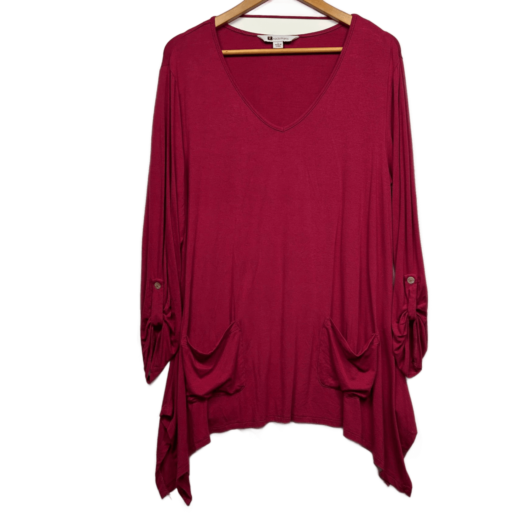 Rockmans Long Sleeve Tunic Top Size 14 Large