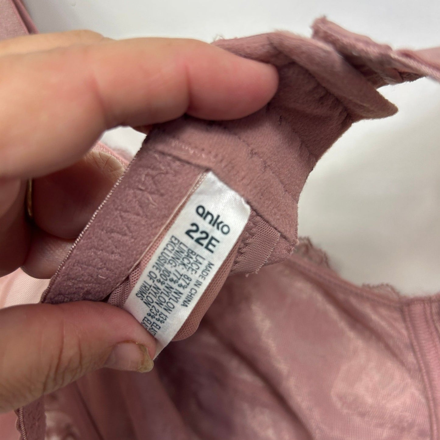 Anko Full Cup Pink Bra Size 22E