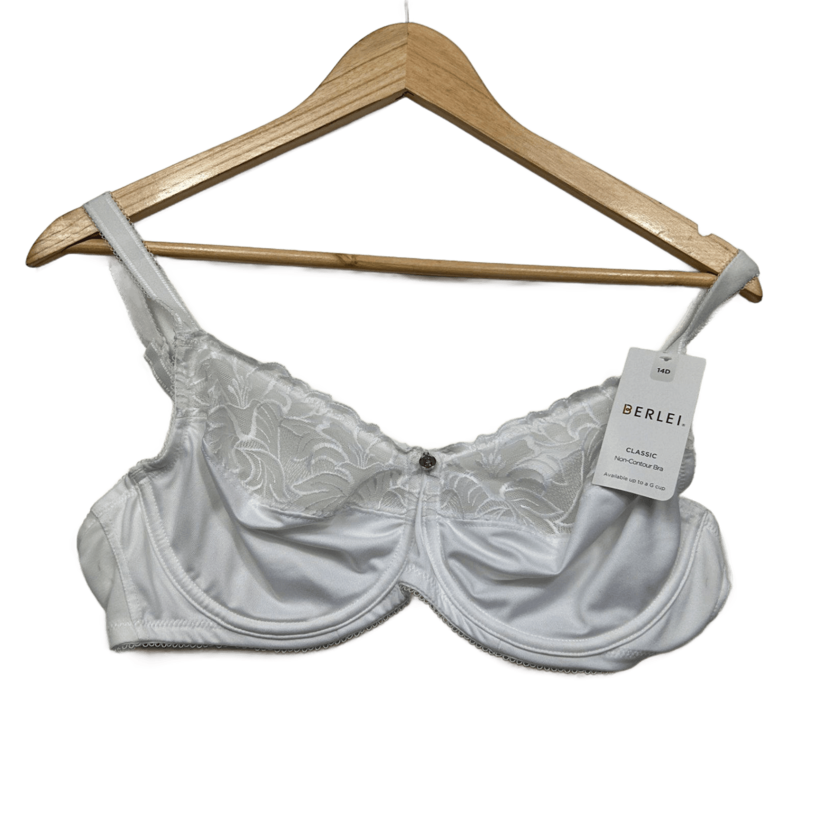 Berlei Classic Non-Contour Bra Women's White 14D Lace Embroidered Underwired