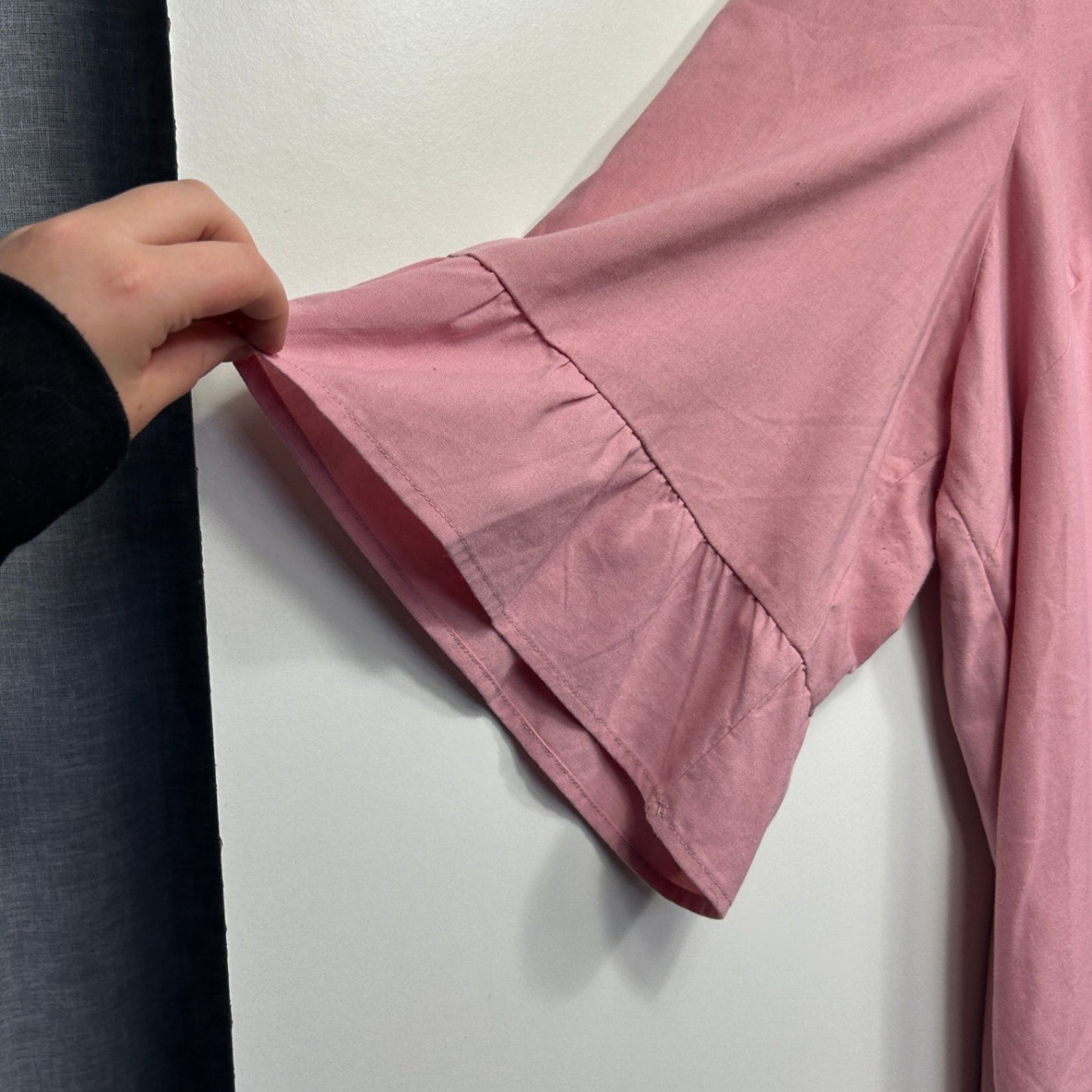 beme Pink Linen Blend 3/4 Sleeve Tunic Top Blouse Size 28