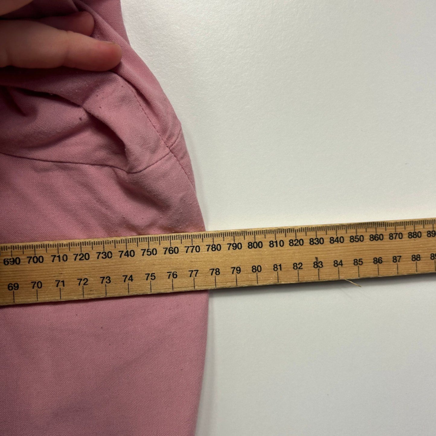 beme Pink Linen Blend 3/4 Sleeve Tunic Top Blouse Size 28