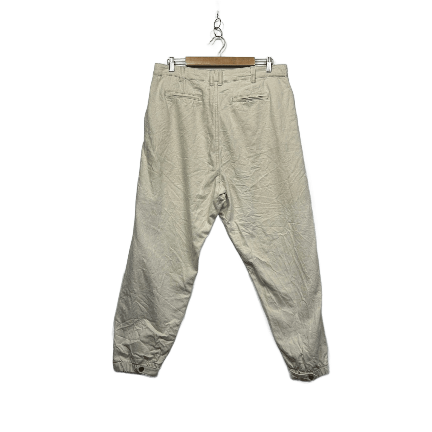 Jaase Jogger Beige Cotton Casual Pockets Elastic Waist Boho Pants Size XL