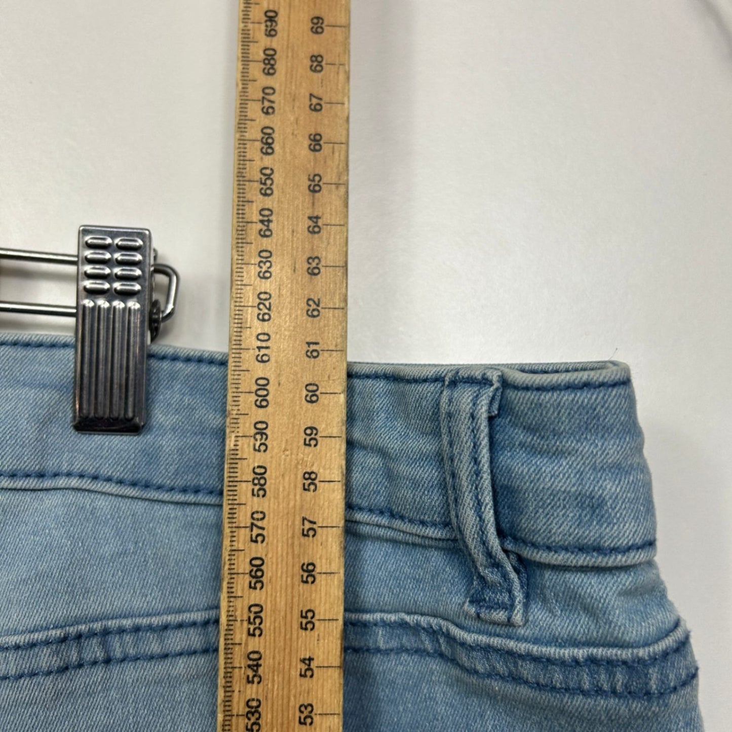 New Suzanne Grae Denim Shorts Blue Cotton Blend Casual Shorts Size 24