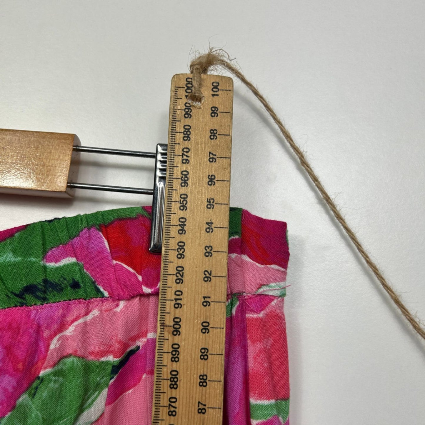 Amaroso Pink Green Red Floral Wide Leg Flowy Pants 2XL