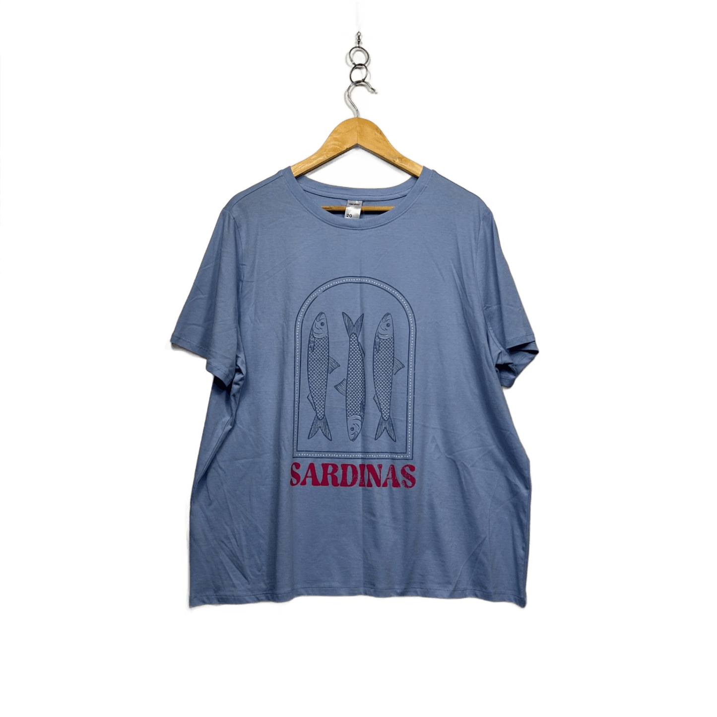 New Anko  Blue Short Sleeve Crew Neck Graphic Tee T-Shirt Size 20