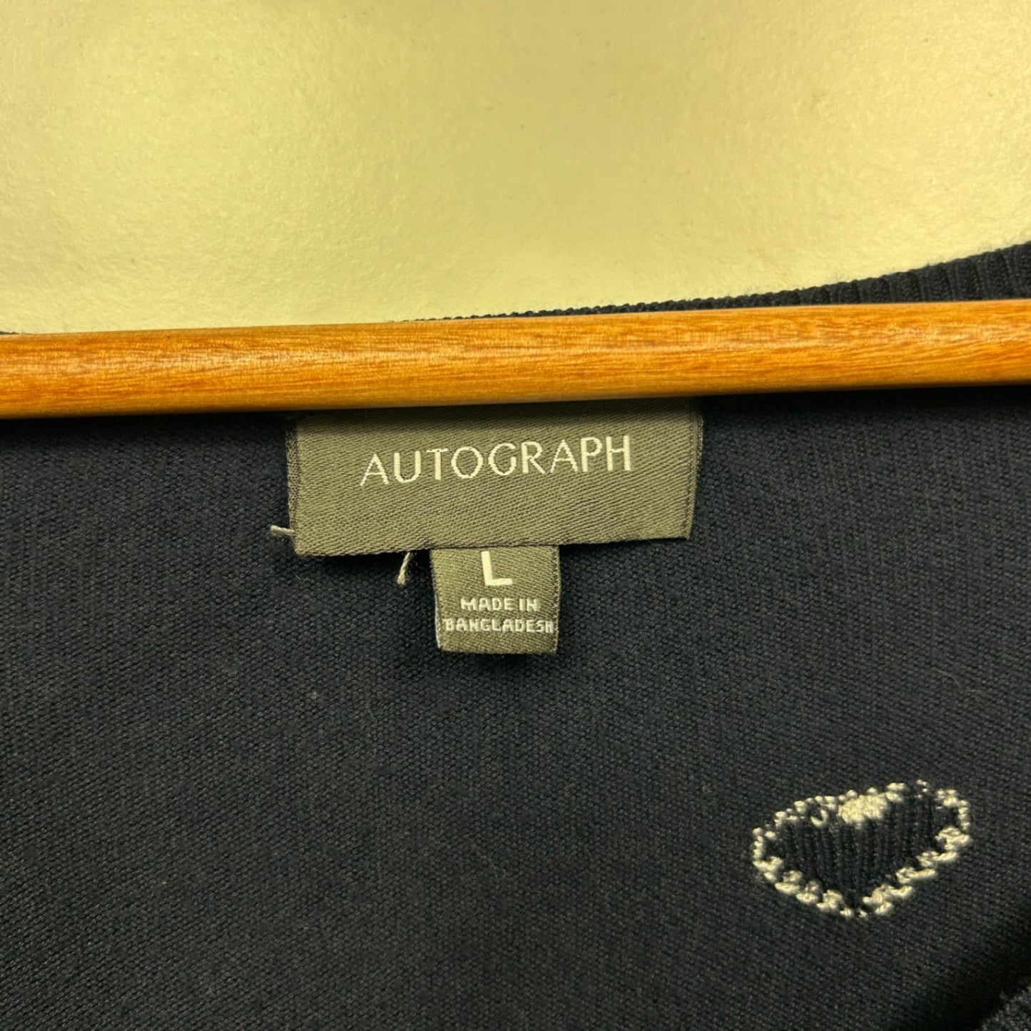 Autograph Womens Navy Blue Hearts Pullover Jumper Knit Size 20 Large Plus