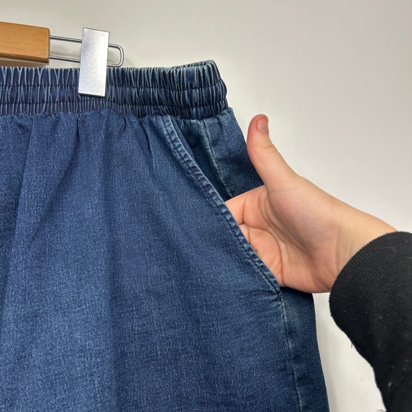 CCX City Chic Blue Cotton Blend Denim Pockets Casual Shorts Size 22 Plus XL