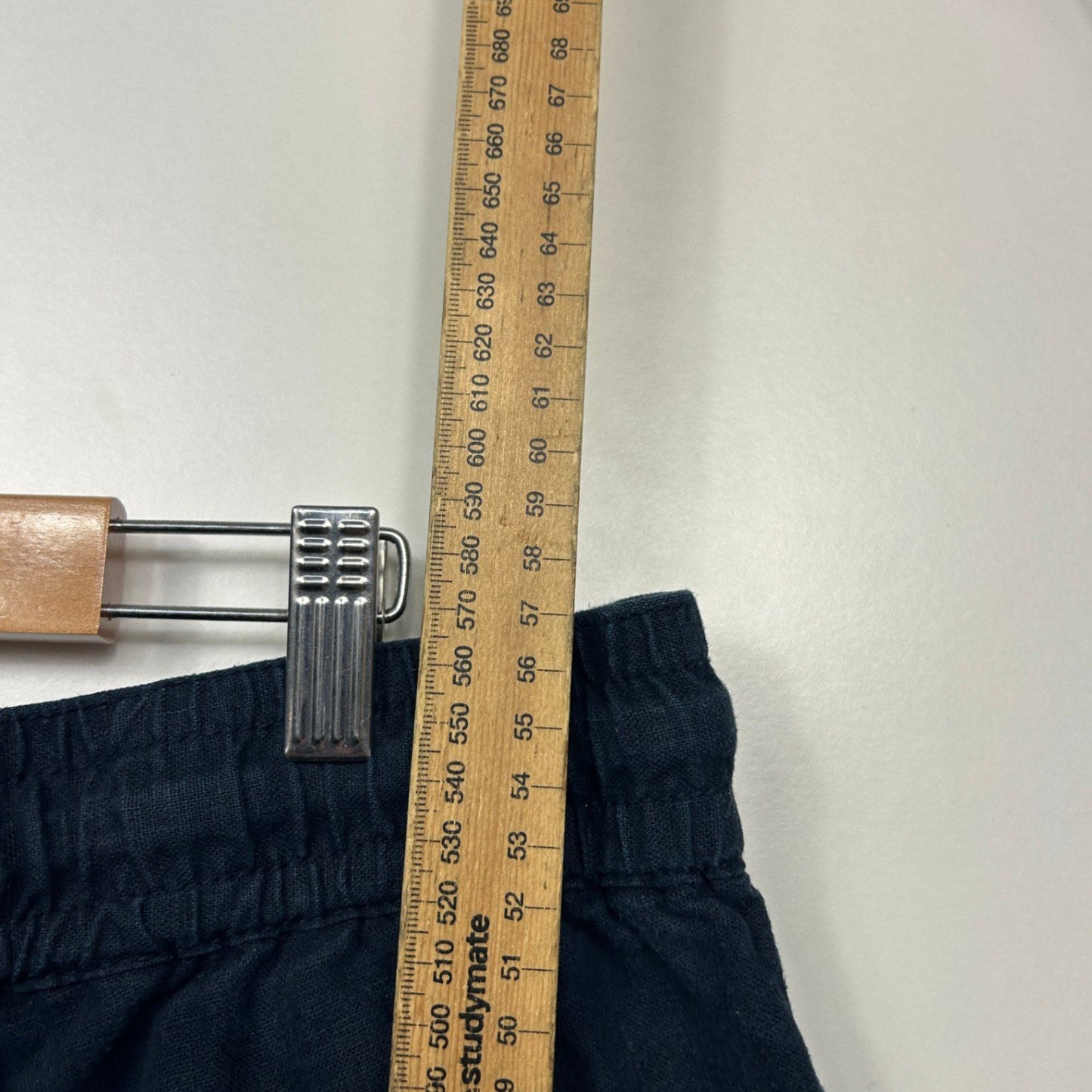 Johnny Bigg Mens Navy Blue Cotton Blend Casual Shorts Size 38