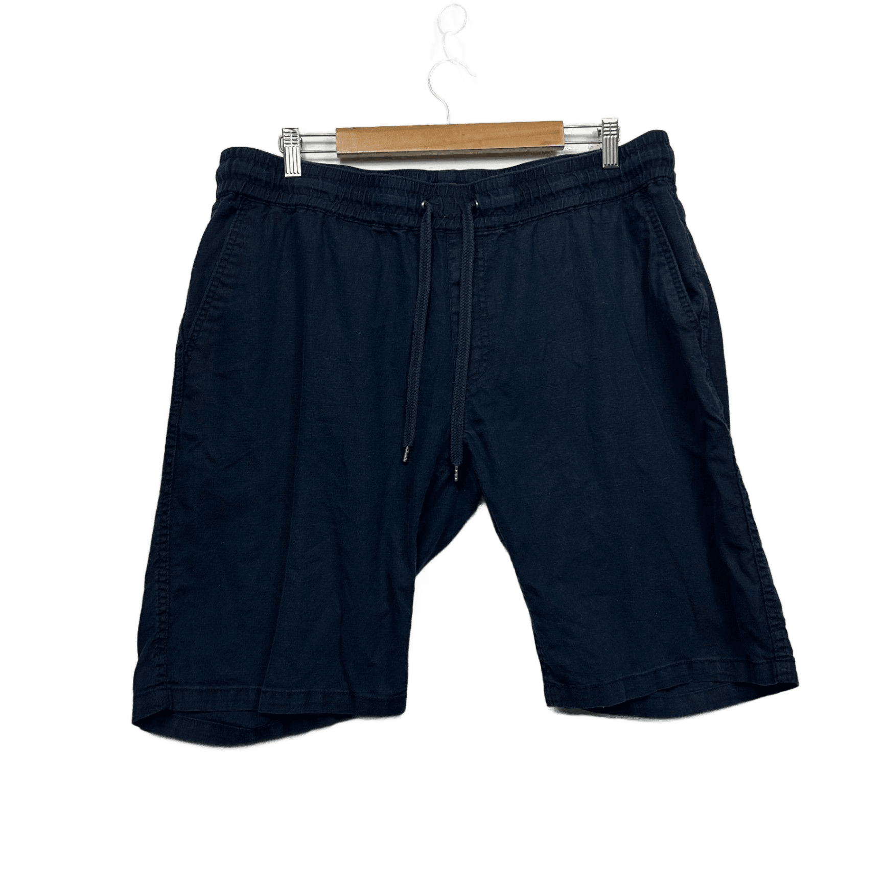 Johnny Bigg Mens Navy Blue Cotton Blend Casual Shorts Size 38