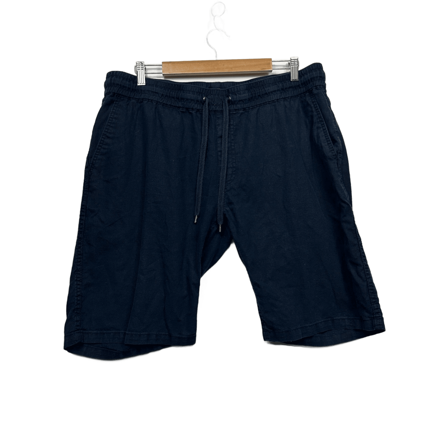 Johnny Bigg Mens Navy Blue Cotton Blend Casual Shorts Size 38