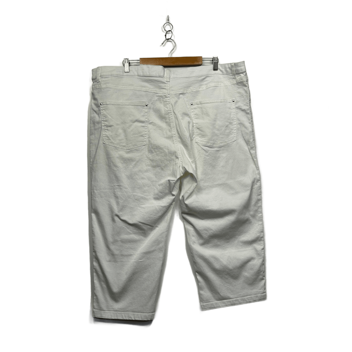 New Suzanne Grae Denim White Cropped Jeans Pants Size 22