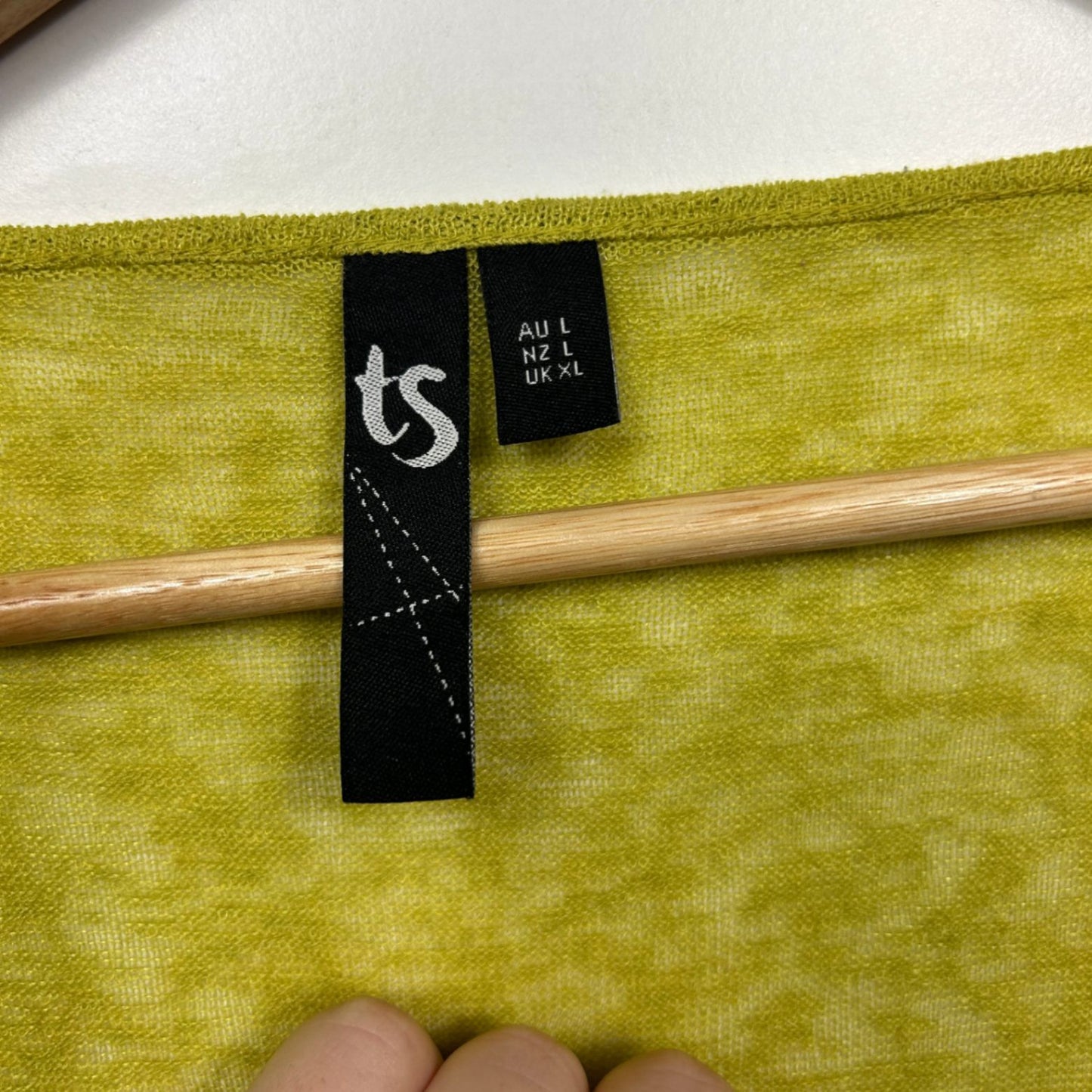 Taking Shape Chartreuse Lime Green  Open Front Longline Knit Cardigan Size 22