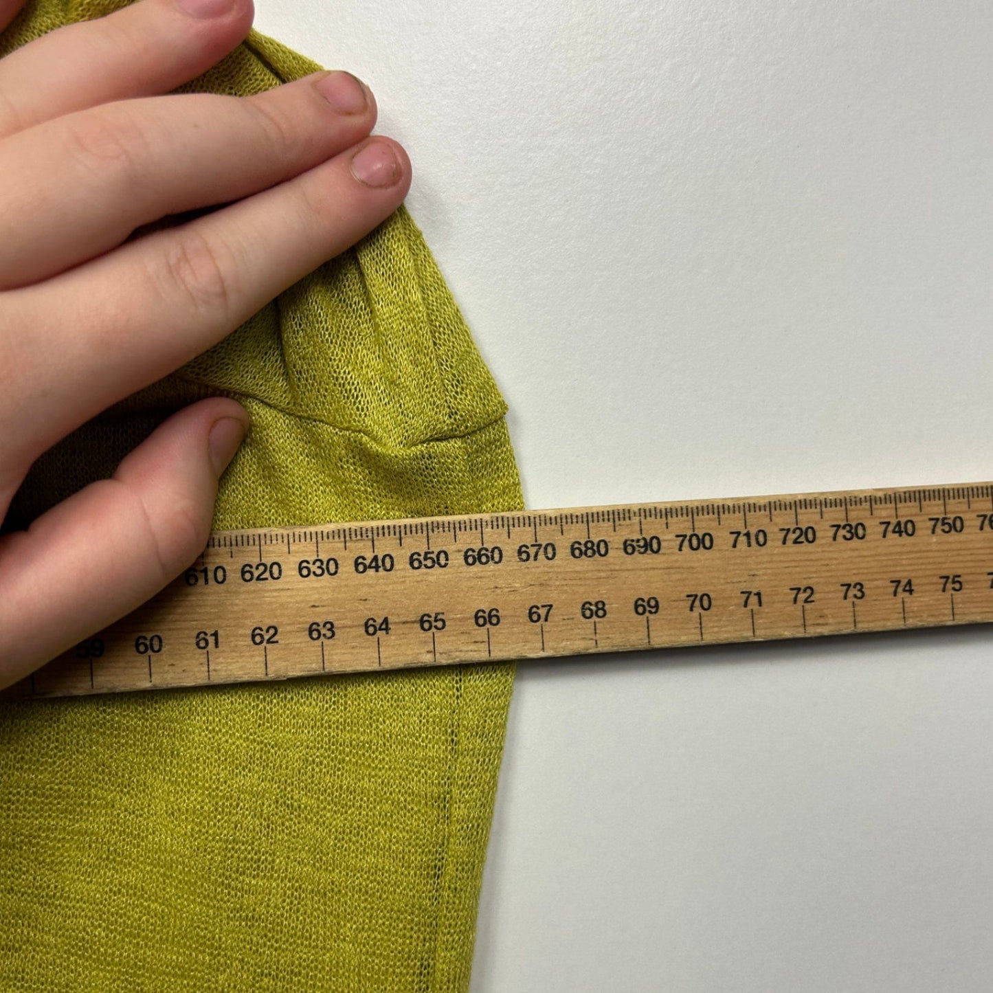 Taking Shape Chartreuse Lime Green  Open Front Longline Knit Cardigan Size 22
