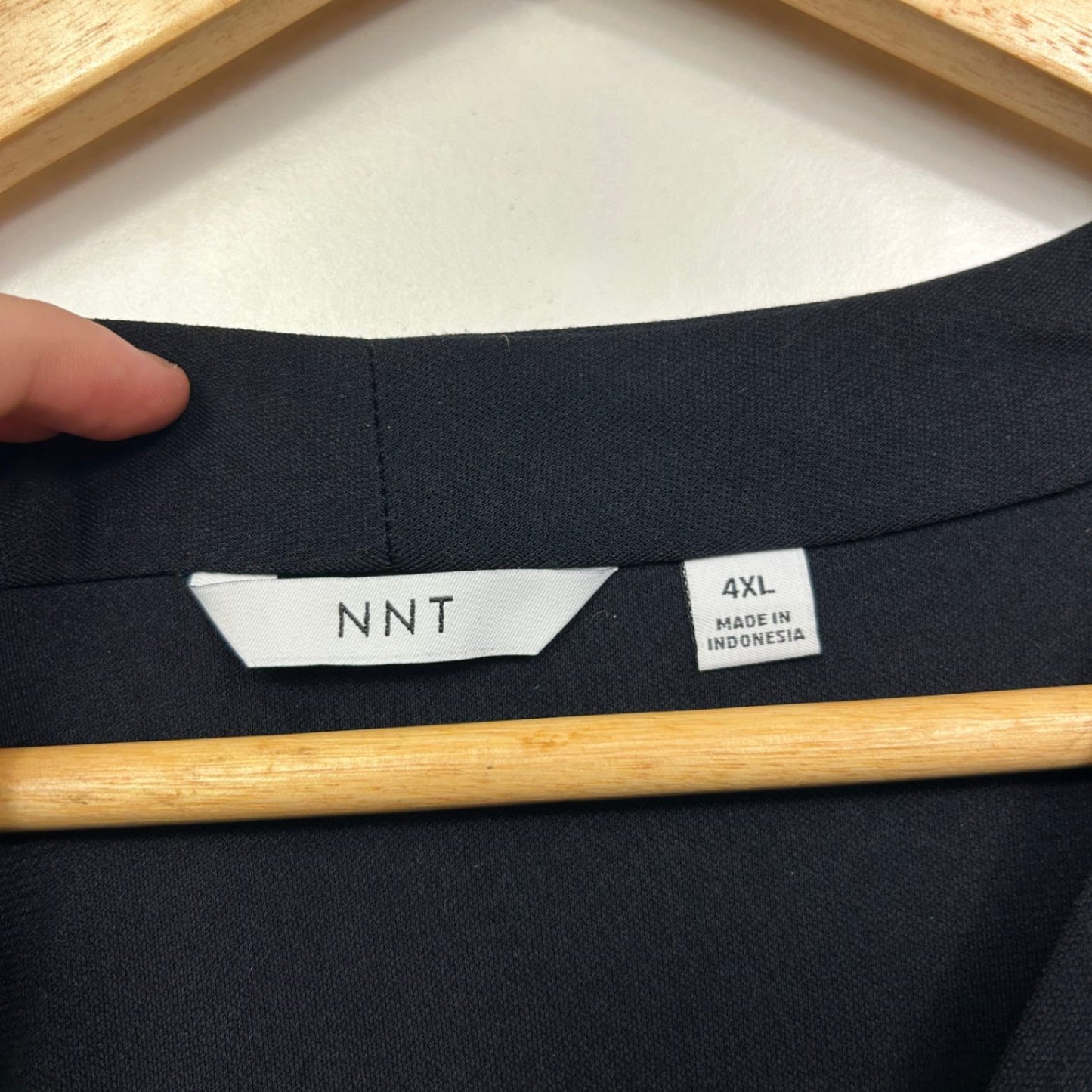 NNT Womens Black Short Sleeve V Neck Workwear Top Blouse Size 4XL 22 24