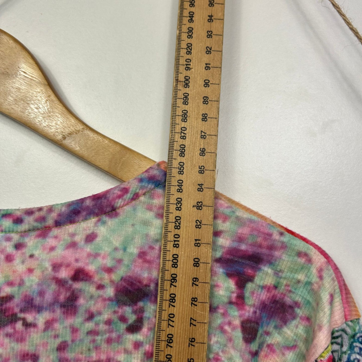 Virtuelle Multicoloured Long Sleeve Open Front Top Size 18 Plus Medium