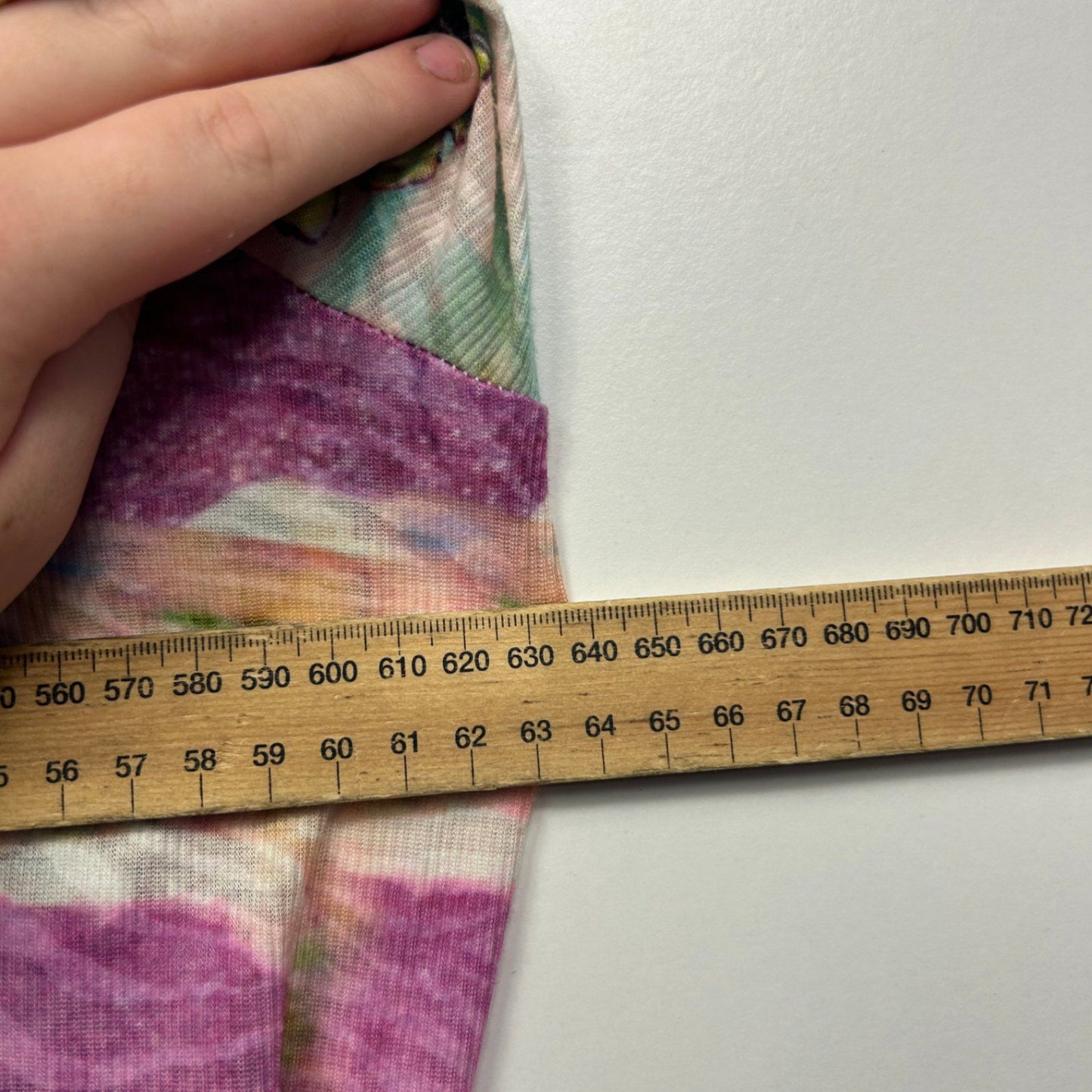 Virtuelle Multicoloured Long Sleeve Open Front Top Size 18 Plus Medium