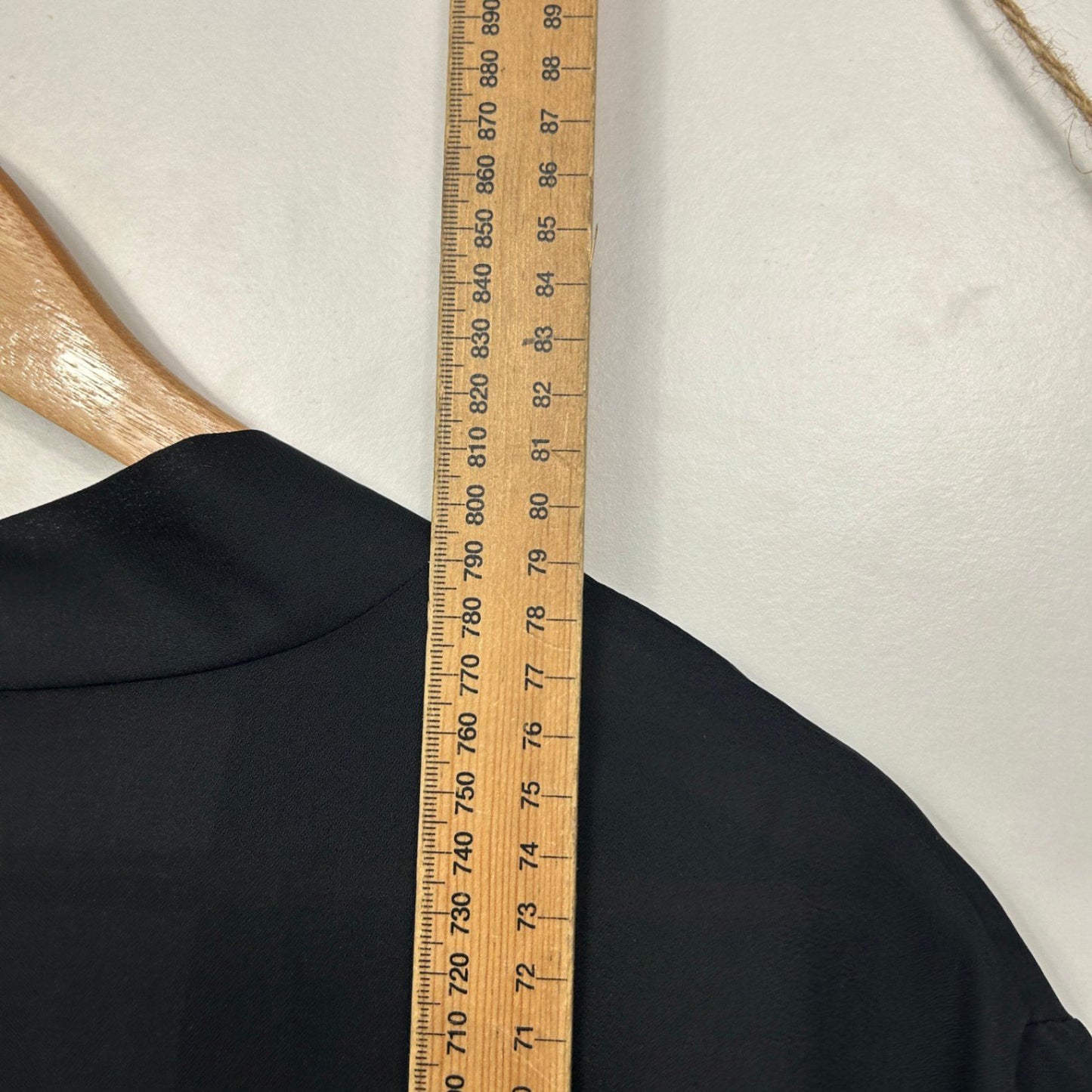 Avella Women's Black Long Sleeve Open Front Kimono Jacket Size 24