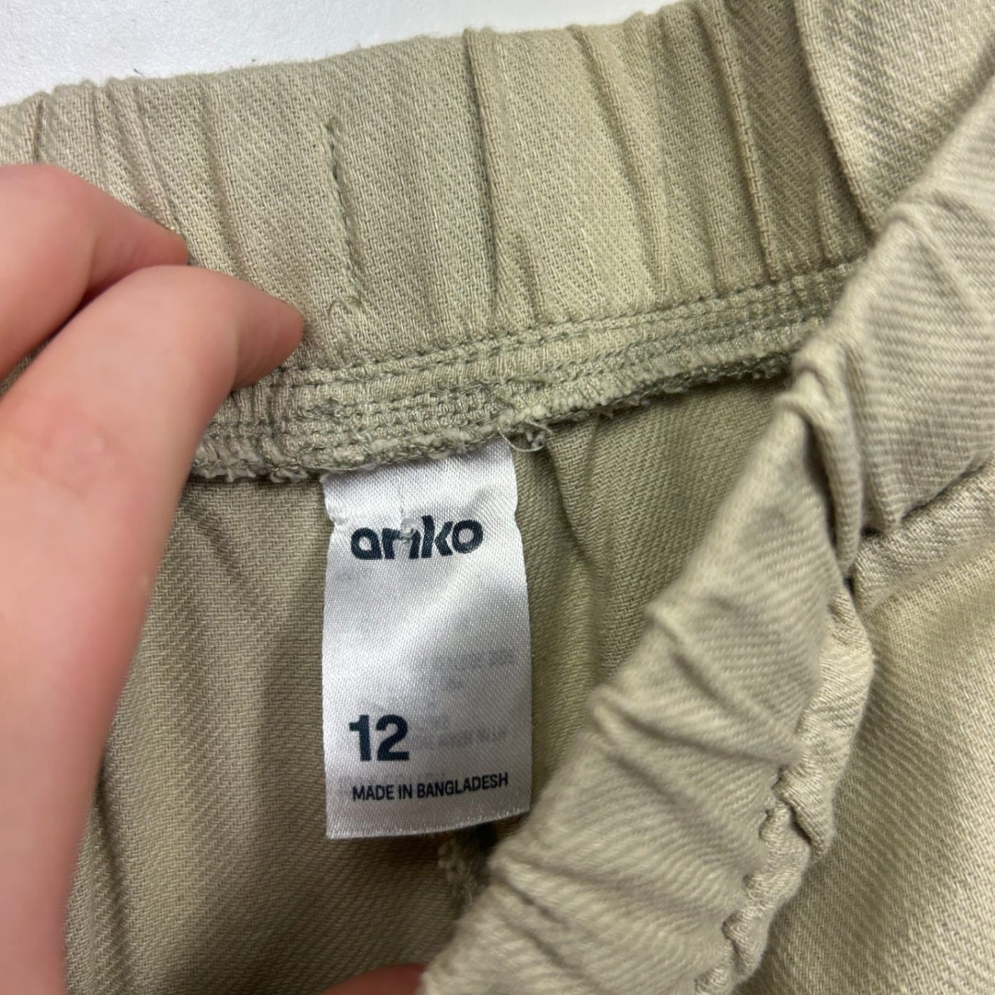 Ariko Womens Beige Drawstring Waist Pockets Casual Pants Size 12