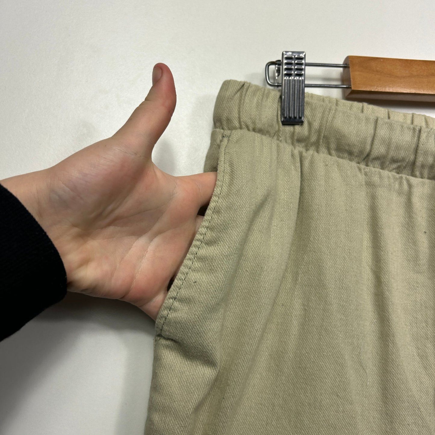 Ariko Womens Beige Drawstring Waist Pockets Casual Pants Size 12