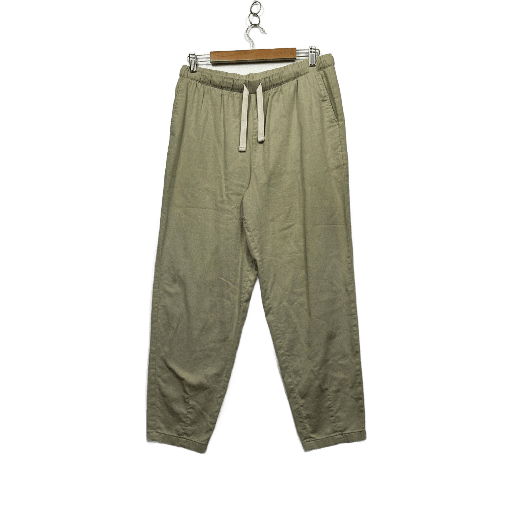 Ariko Womens Beige Drawstring Waist Pockets Casual Pants Size 12