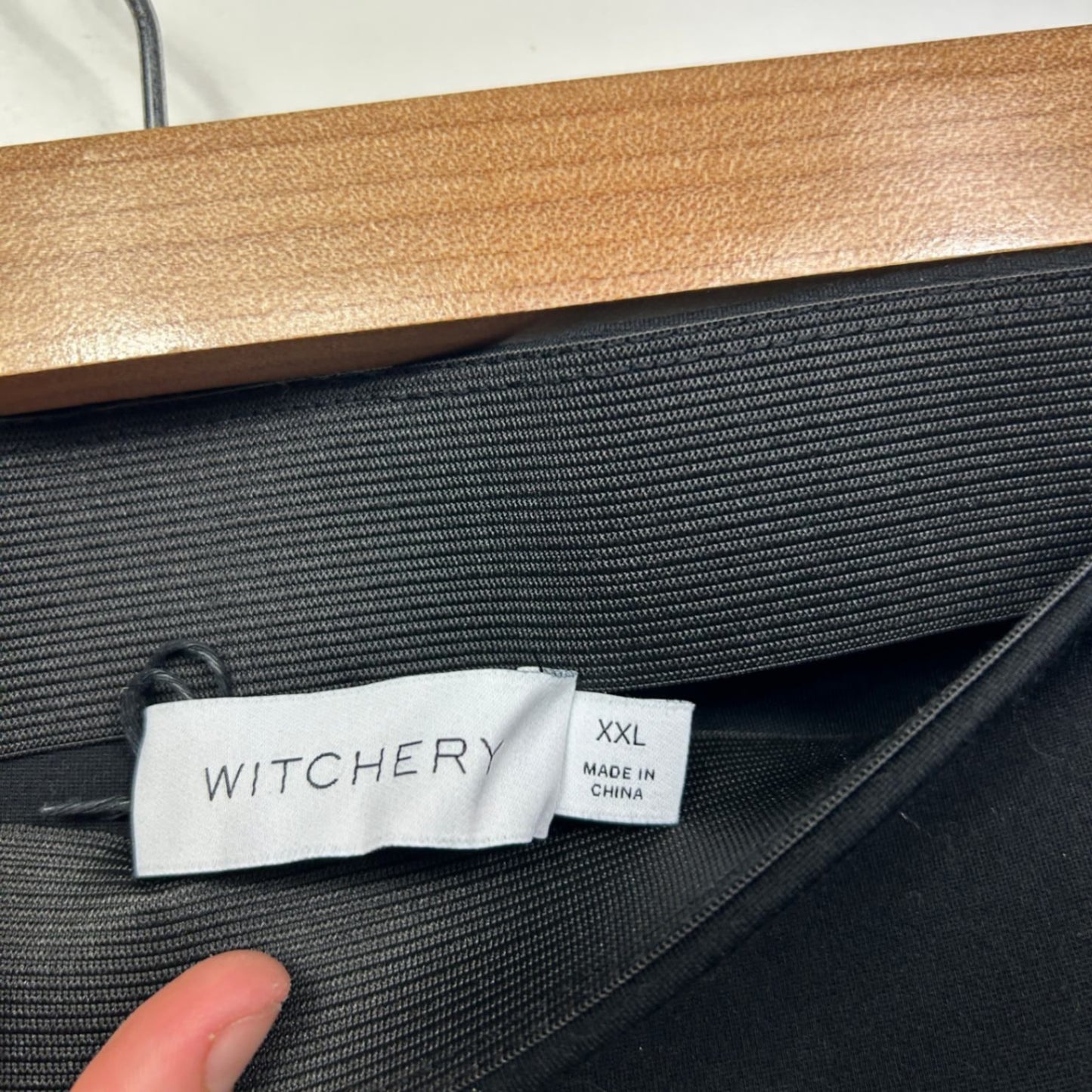 New Witchery Black Hi Rise Leggings Pull-On Pants Slim Stretch Size 2XL