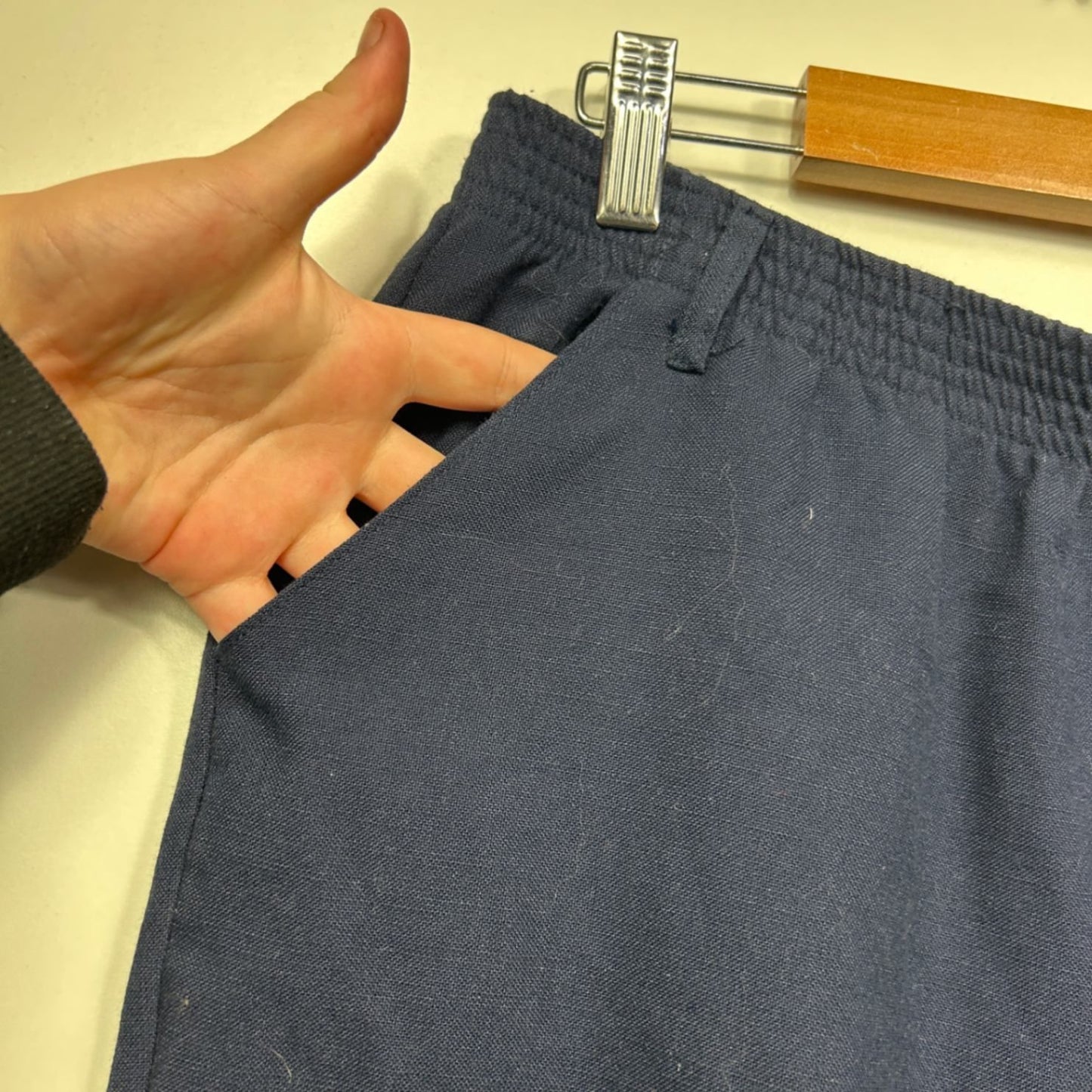 Millers Navy Blue Elastic Waist Pockets Casual Shorts Size 16