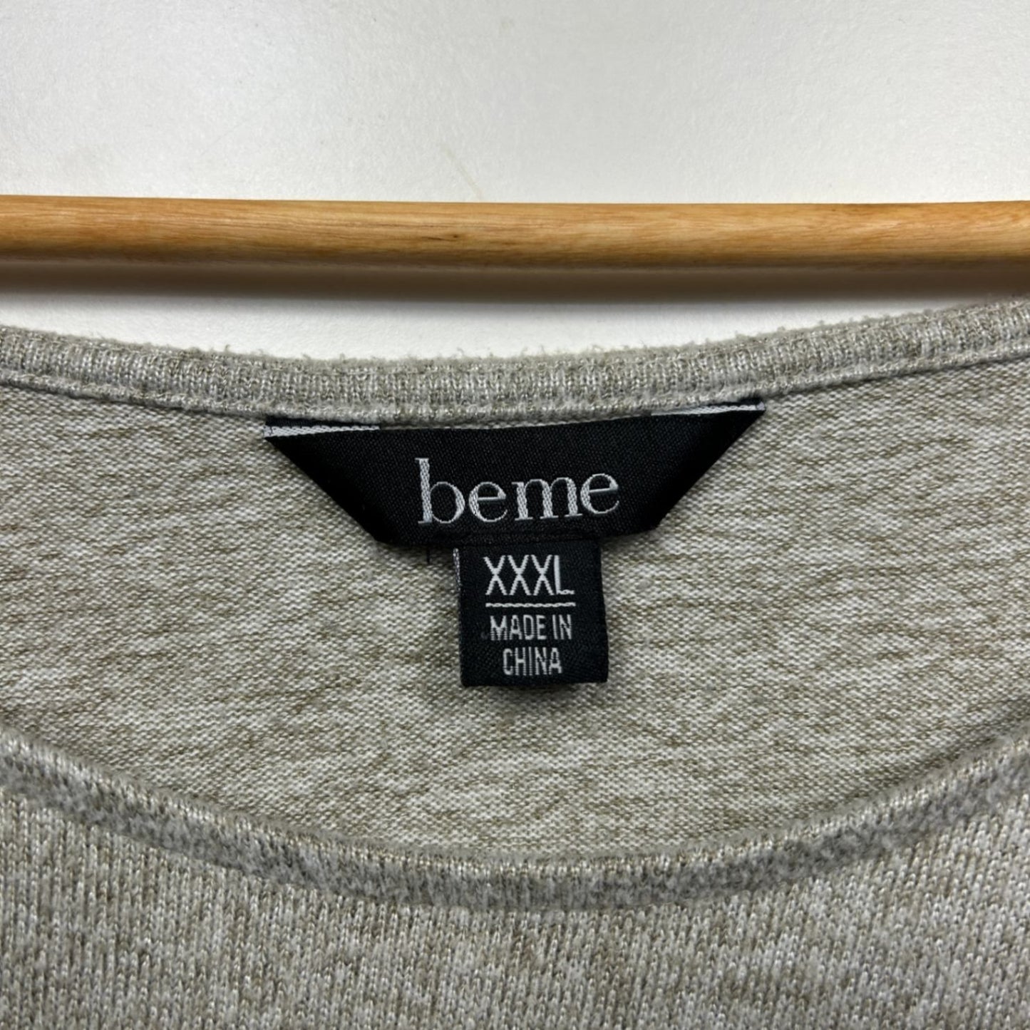 beme Women's Grey Long Sleeve Layered Tunic Knit Top Size 24 3XL