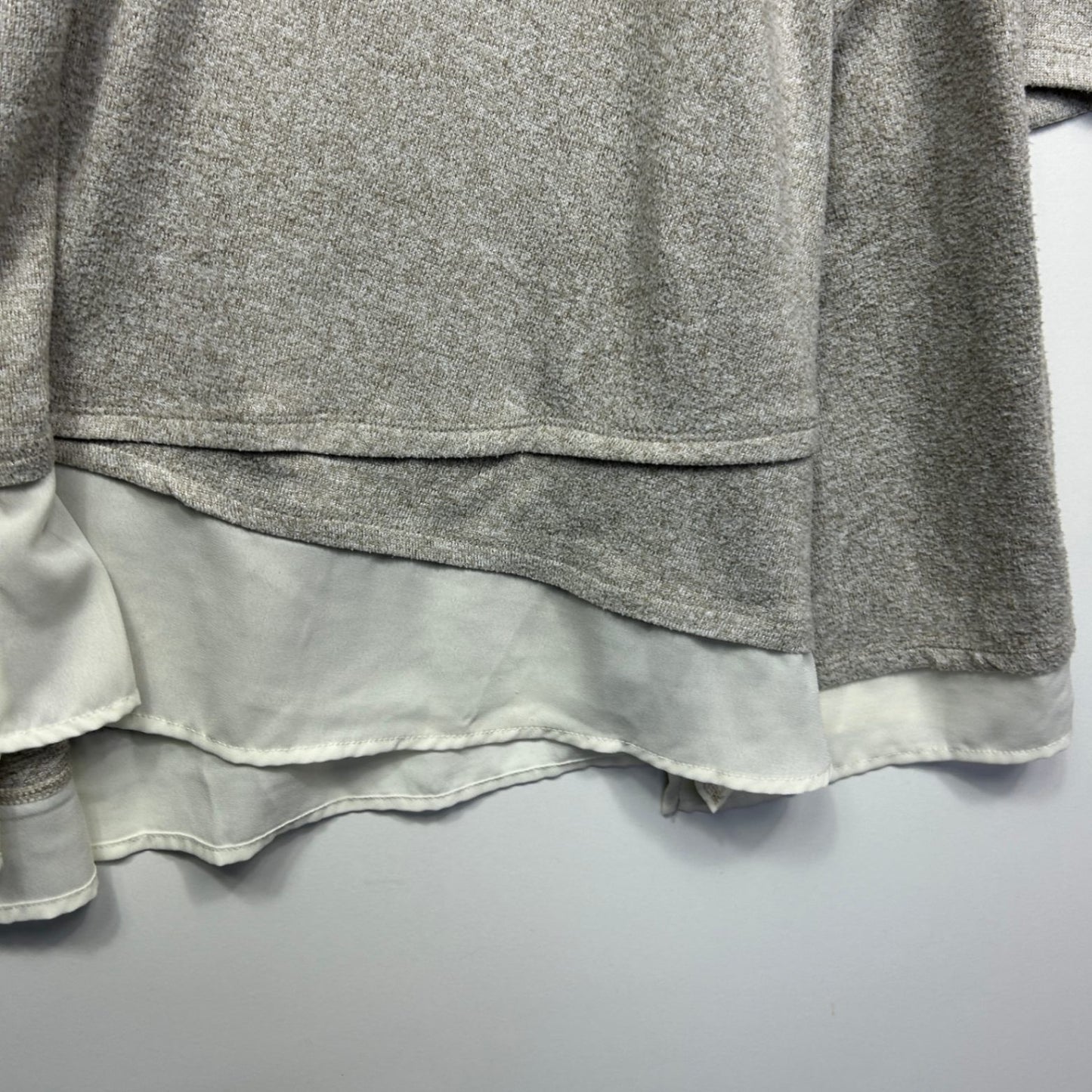 beme Women's Grey Long Sleeve Layered Tunic Knit Top Size 24 3XL