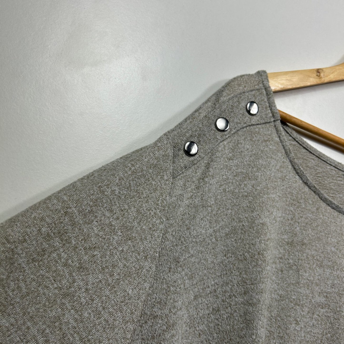 beme Women's Grey Long Sleeve Layered Tunic Knit Top Size 24 3XL