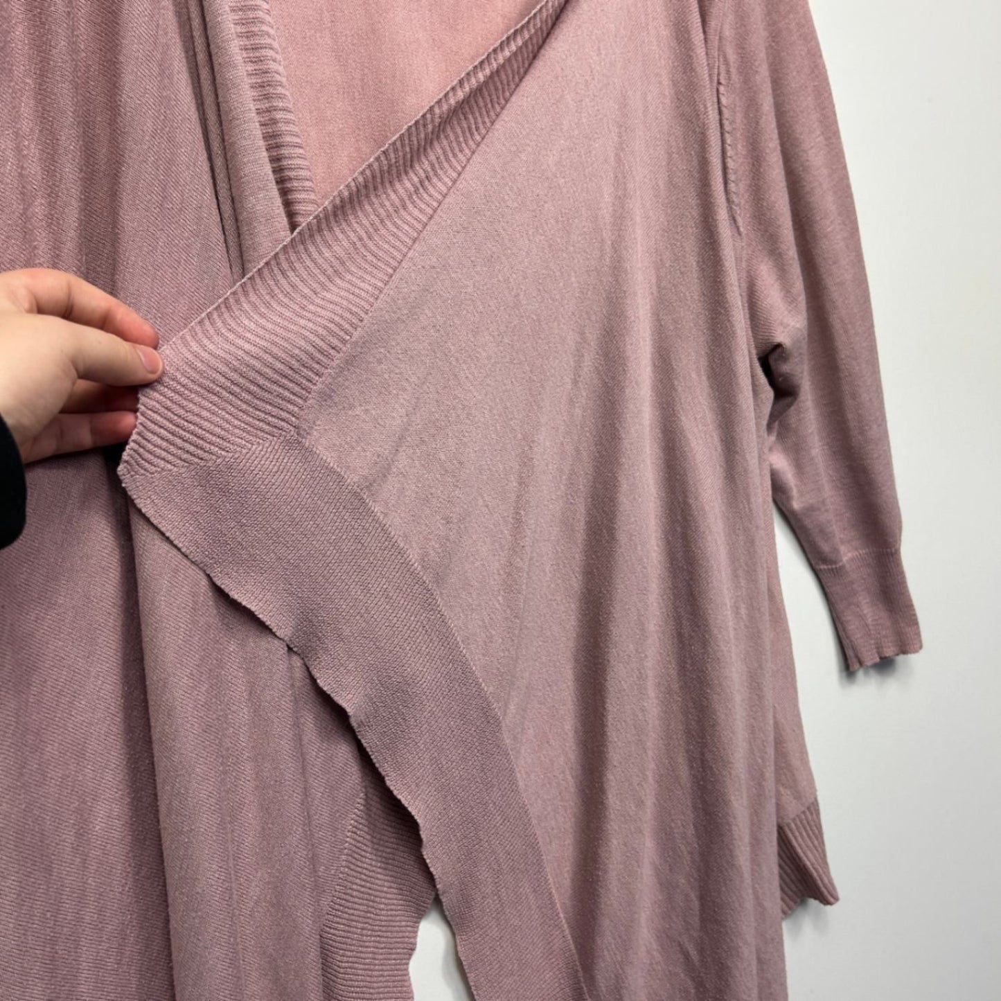 Autograph Pink Open Front Waterfall Cardigan Size 22 Plus XL