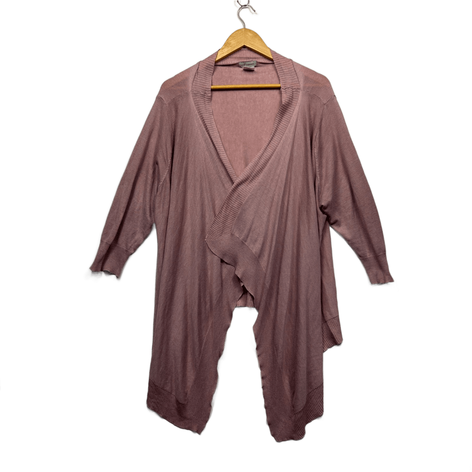 Autograph Pink Open Front Waterfall Cardigan Size 22 Plus XL