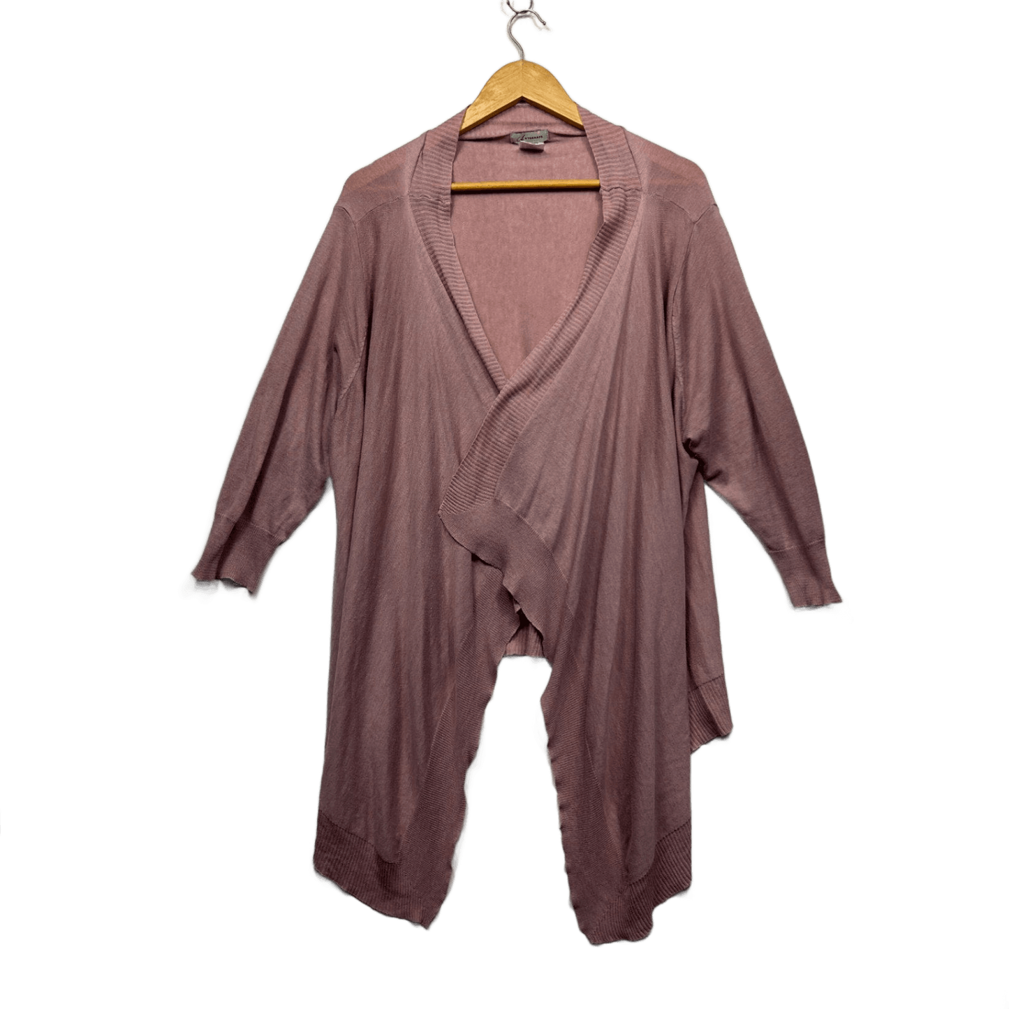 Autograph Pink Open Front Waterfall Cardigan Size 22 Plus XL