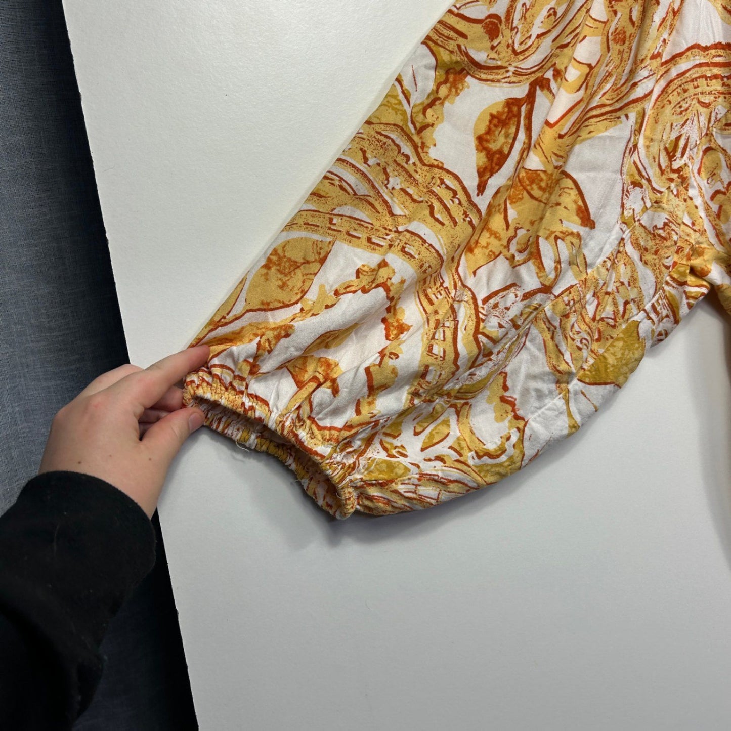 Katies Mustard Billow Long Sleeve Viscose Button Up Top Blouse Size 16