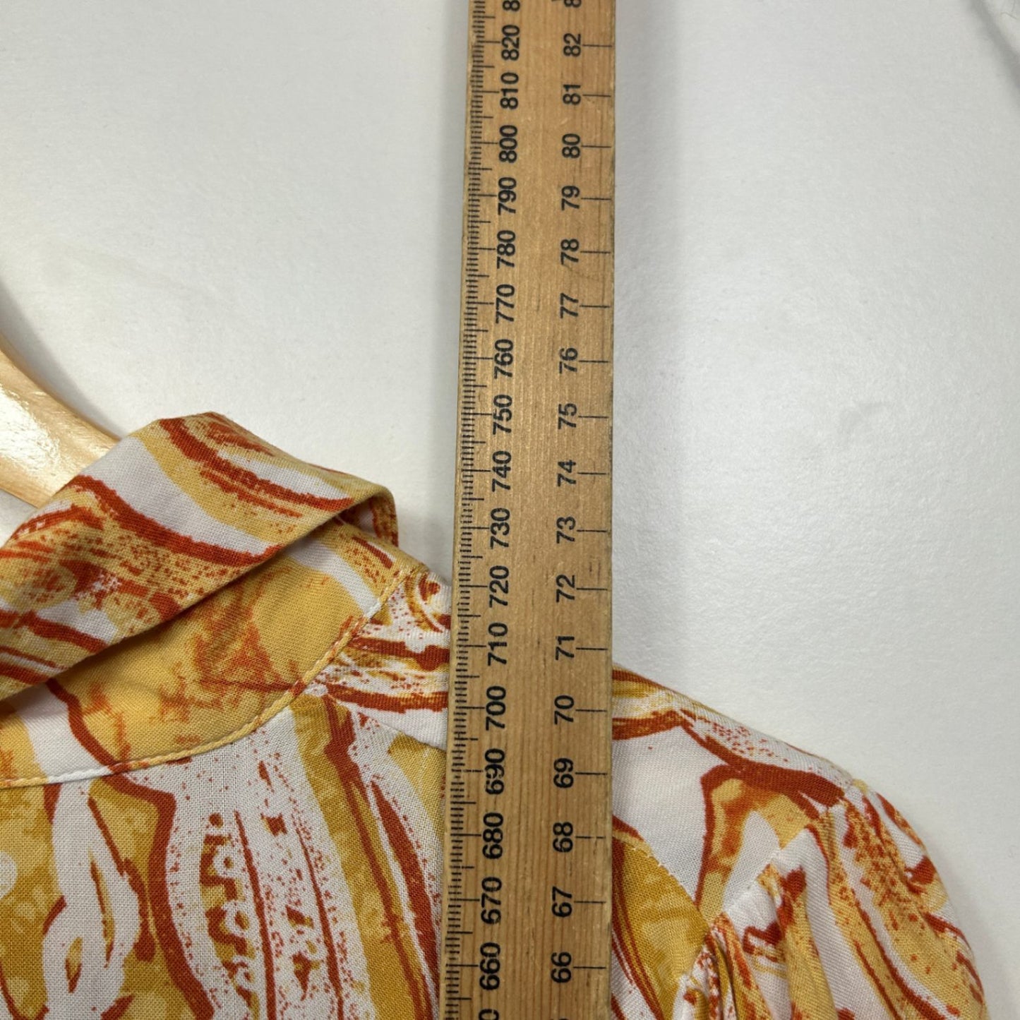 Katies Mustard Billow Long Sleeve Viscose Button Up Top Blouse Size 16