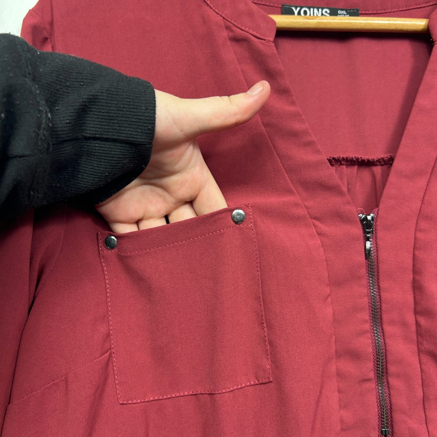 YOINS Burgundy 3/4 Knee Tunic Top or Dress Size 18