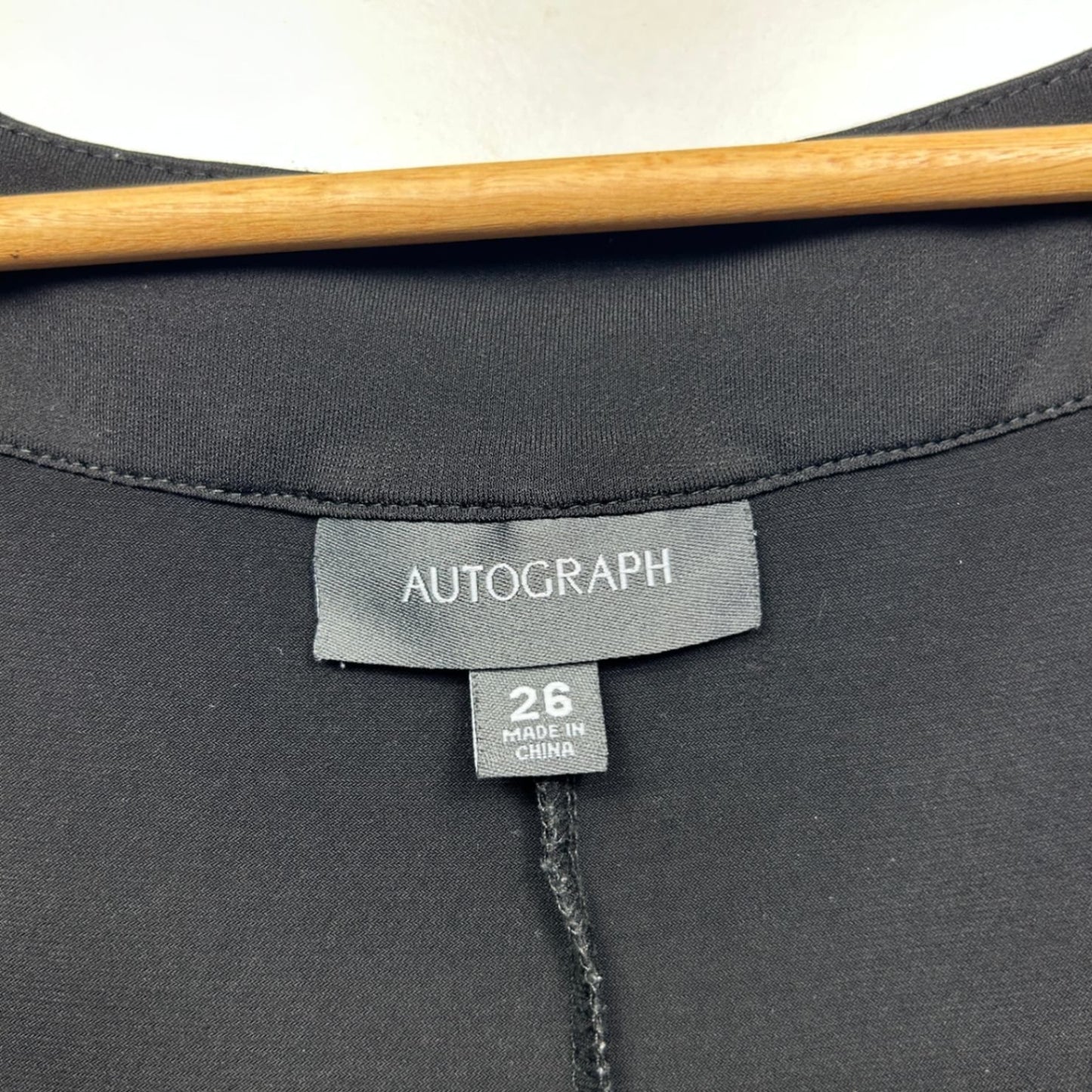 Autograph  Black  Asymmetric Hem Top Tunic Size 26