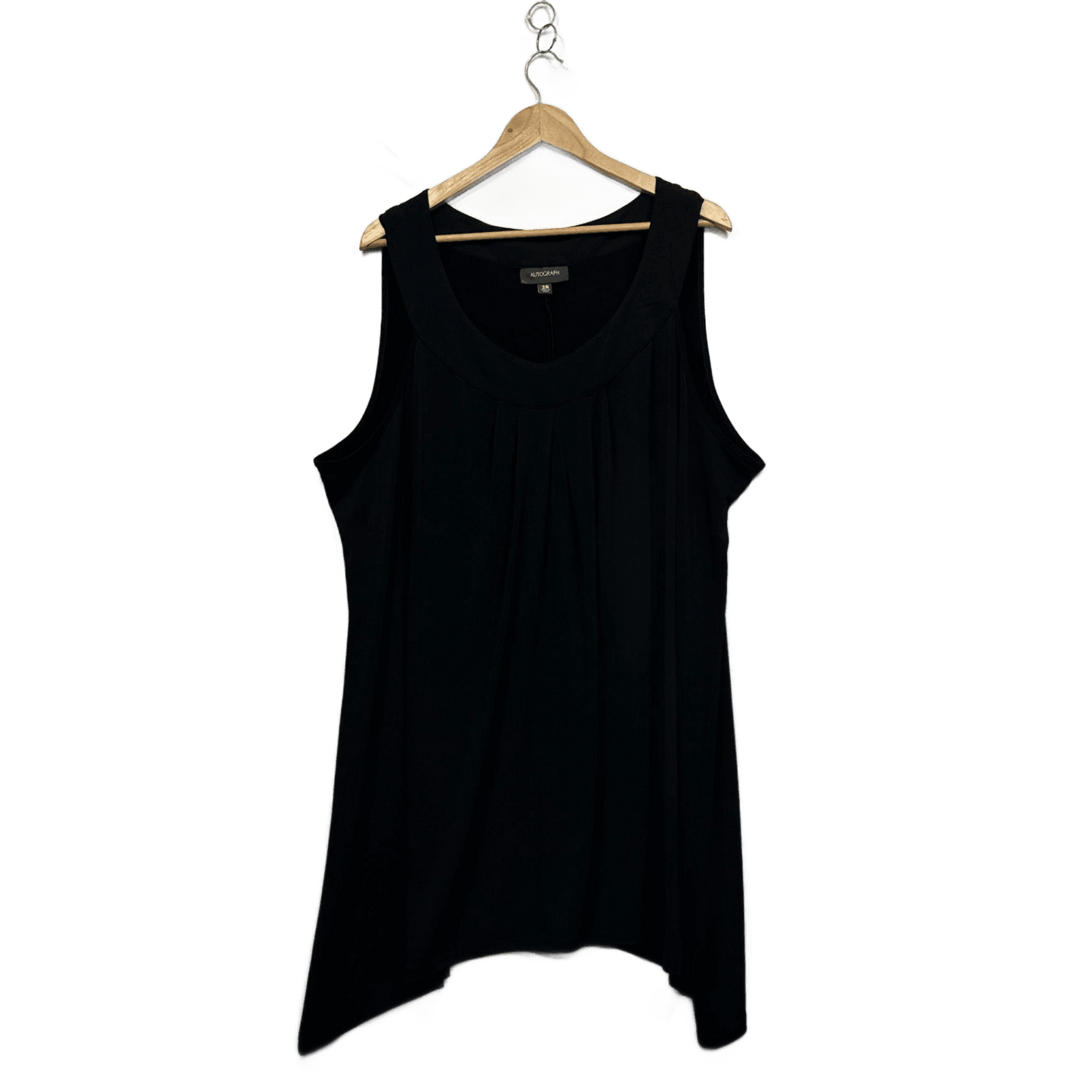 Autograph  Black  Asymmetric Hem Top Tunic Size 26