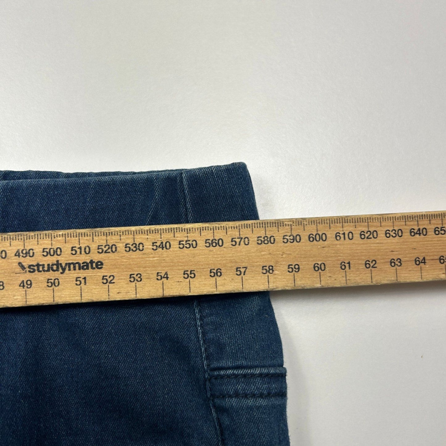 Belle Curve Blue Cotton Blend Pull-On  Denim Jeans Jeggings Pants Size 24