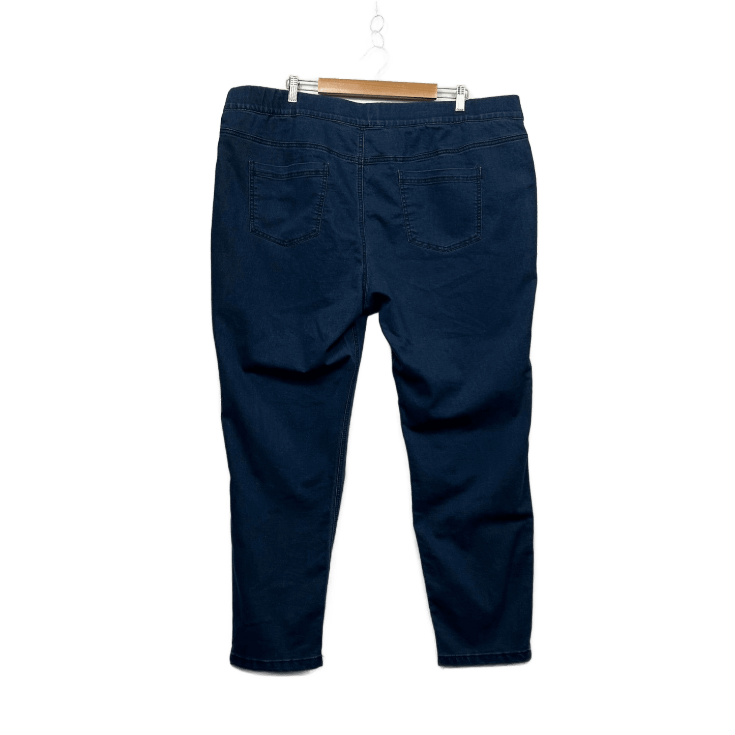 Belle Curve Blue Cotton Blend Pull-On  Denim Jeans Jeggings Pants Size 24