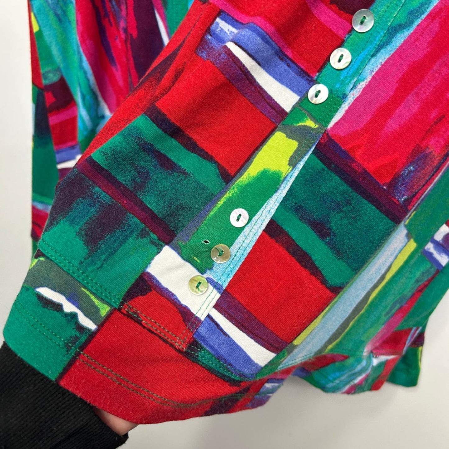 Taking Shape Multicoloured Short Sleeve Tunic Top Blouse Size 20 (Fault)