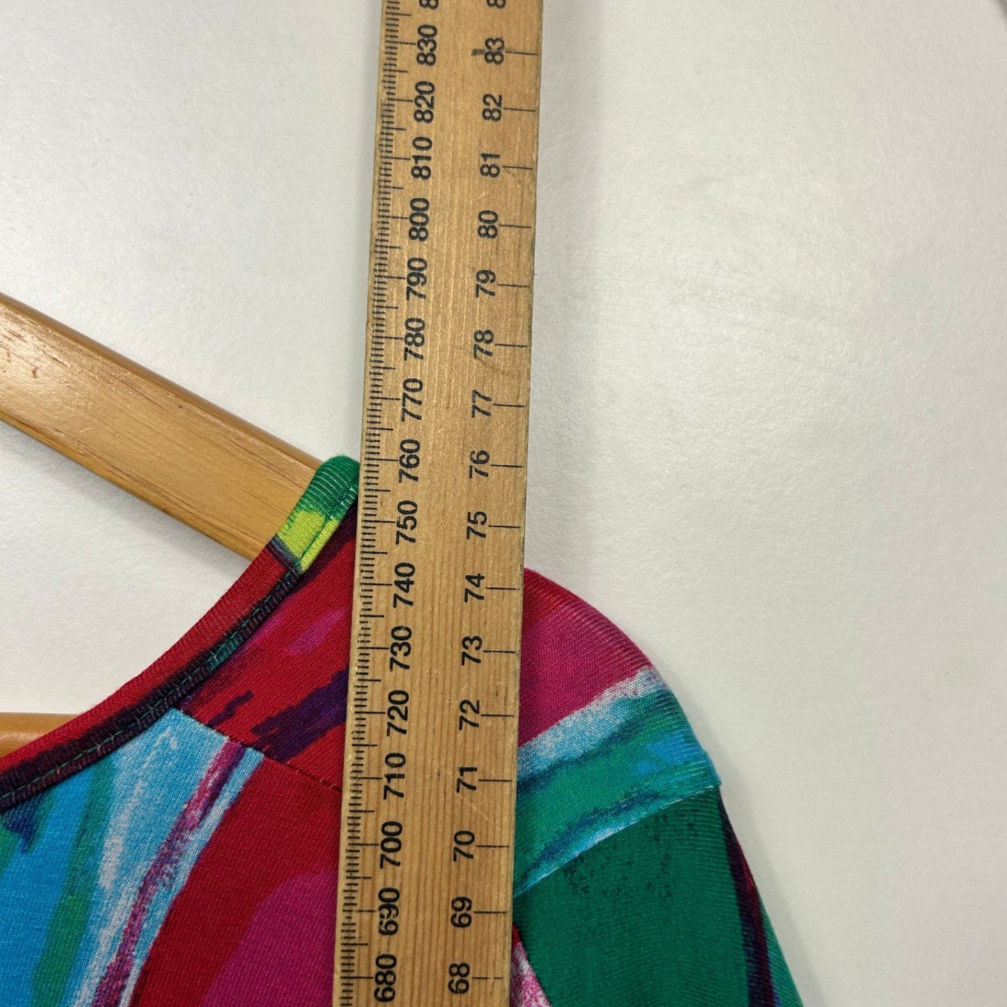 Taking Shape Multicoloured Short Sleeve Tunic Top Blouse Size 20 (Fault)