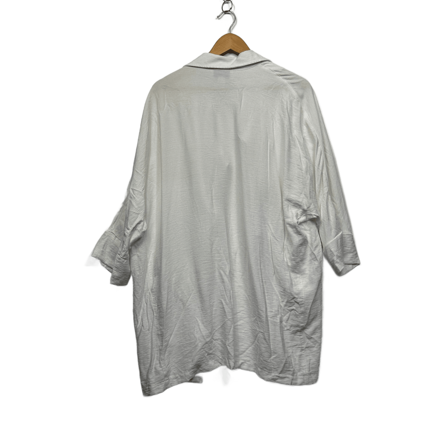 Joseph Ribkoff White 3/4 Sleeve Open Jacket Top Blouse Size 16