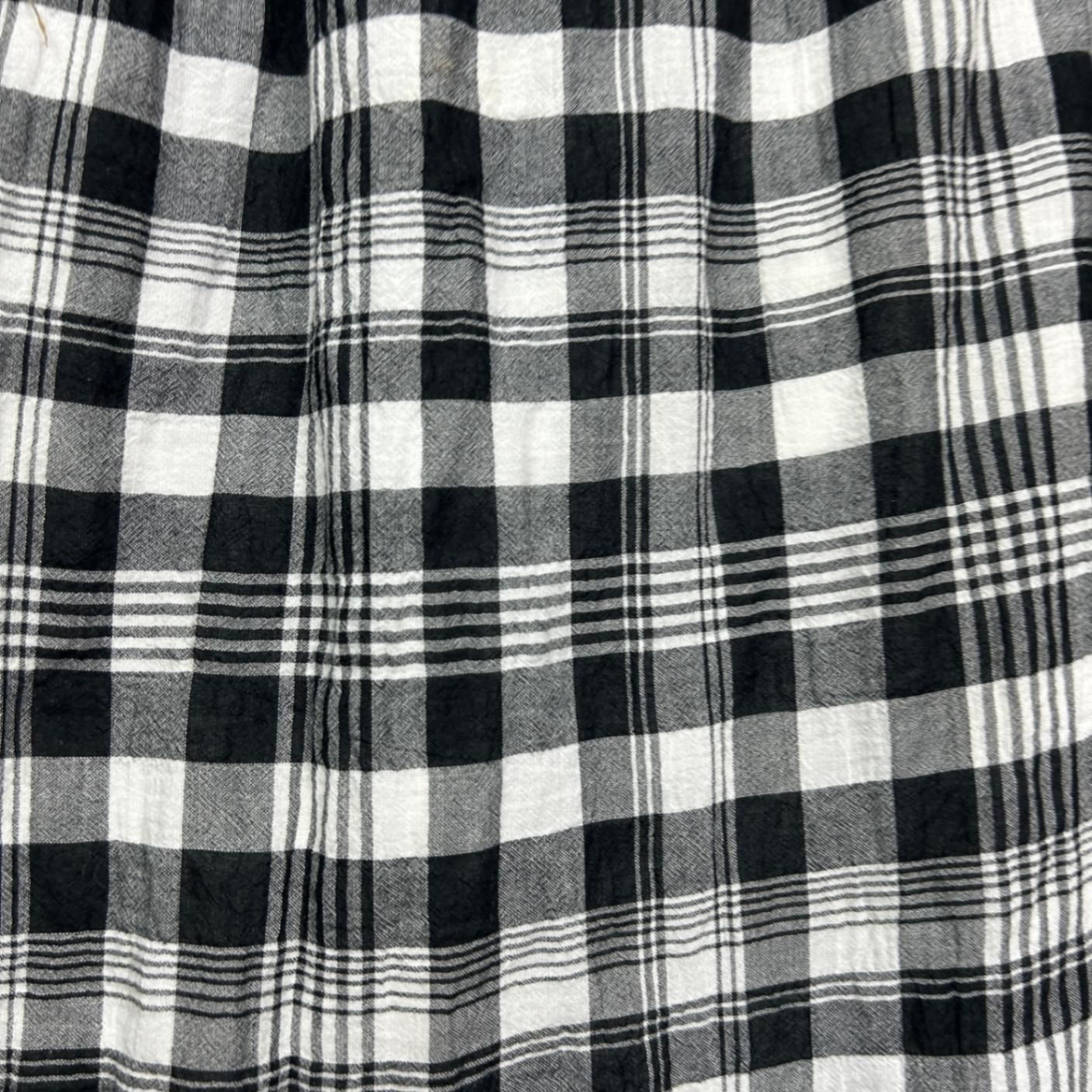 Avella Black White Gingham Check Cotton Blend Maxi Skirt Size 20