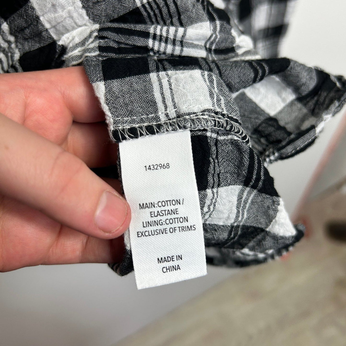 Avella Black White Gingham Check Cotton Blend Maxi Skirt Size 20