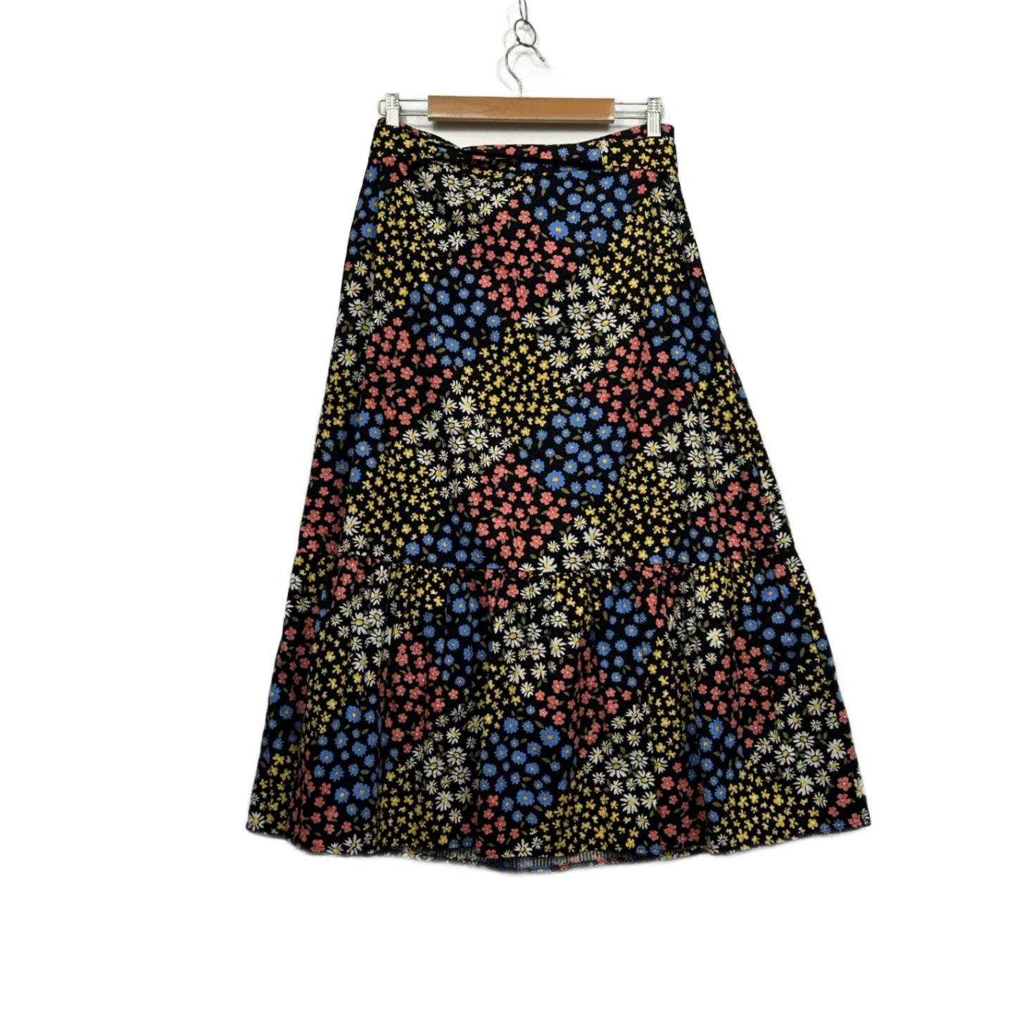 Princess Highway Multicoloured Floral 100% Organic Cotton Maxi Skirt Size 12