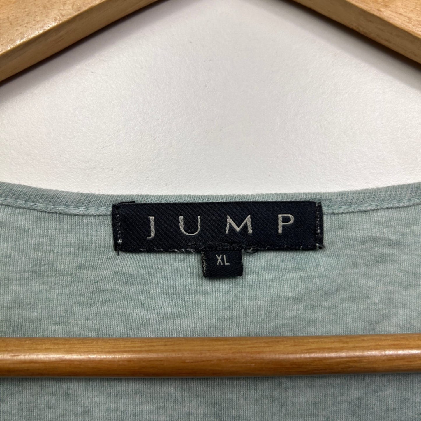 Jump Cotton Sage Green Short Sleeve Broiderie Embroidered Casual Top Size XL